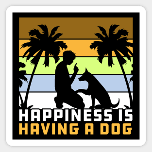 Happiness Is Having A Dog Gift Idea For Dogs Lovers Sticker